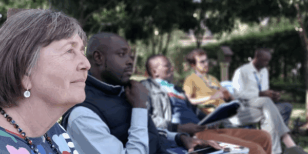 Anne-Christine Bloch, former JRS Representative in Geneva, on the left (Jesuit Refugee Service)